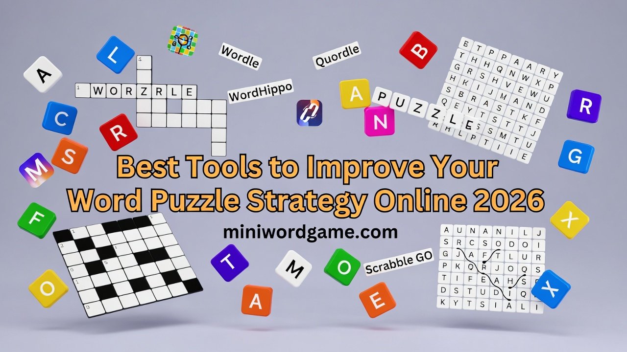 Best Tools to Improve Your Word Puzzle Strategy Online 2026 — colorful word puzzle tiles on a screen
