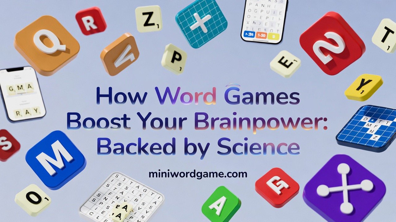 How Word Games Boost Your Brainpower — colorful word puzzle tiles on a screen